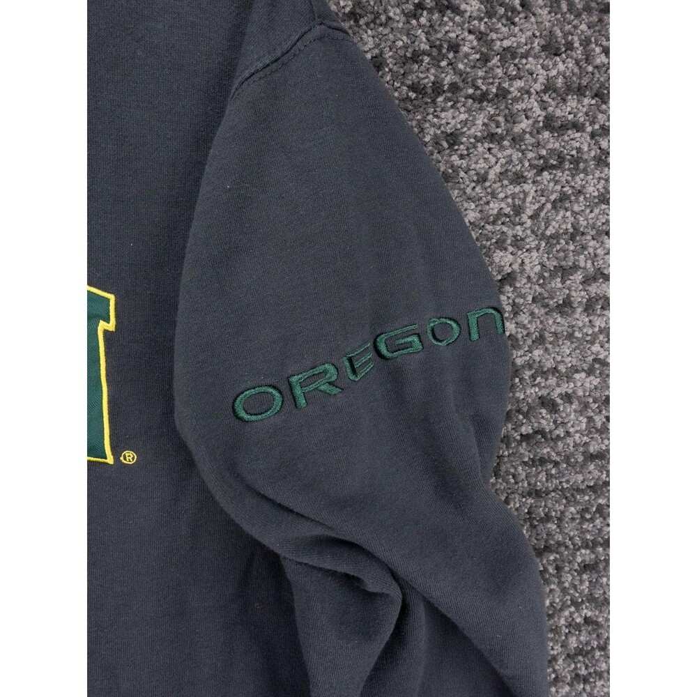 Oregon Ducks Hoodie Mens Large Gray Sweatshirt Embroidered Stadium Athletics - Picture 6 of 11